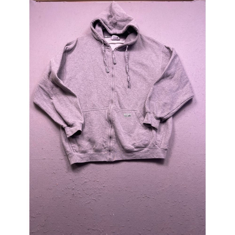 Pro Club Zip Up Hoodie Heavyweight Fleece Heather Gray Large Mens